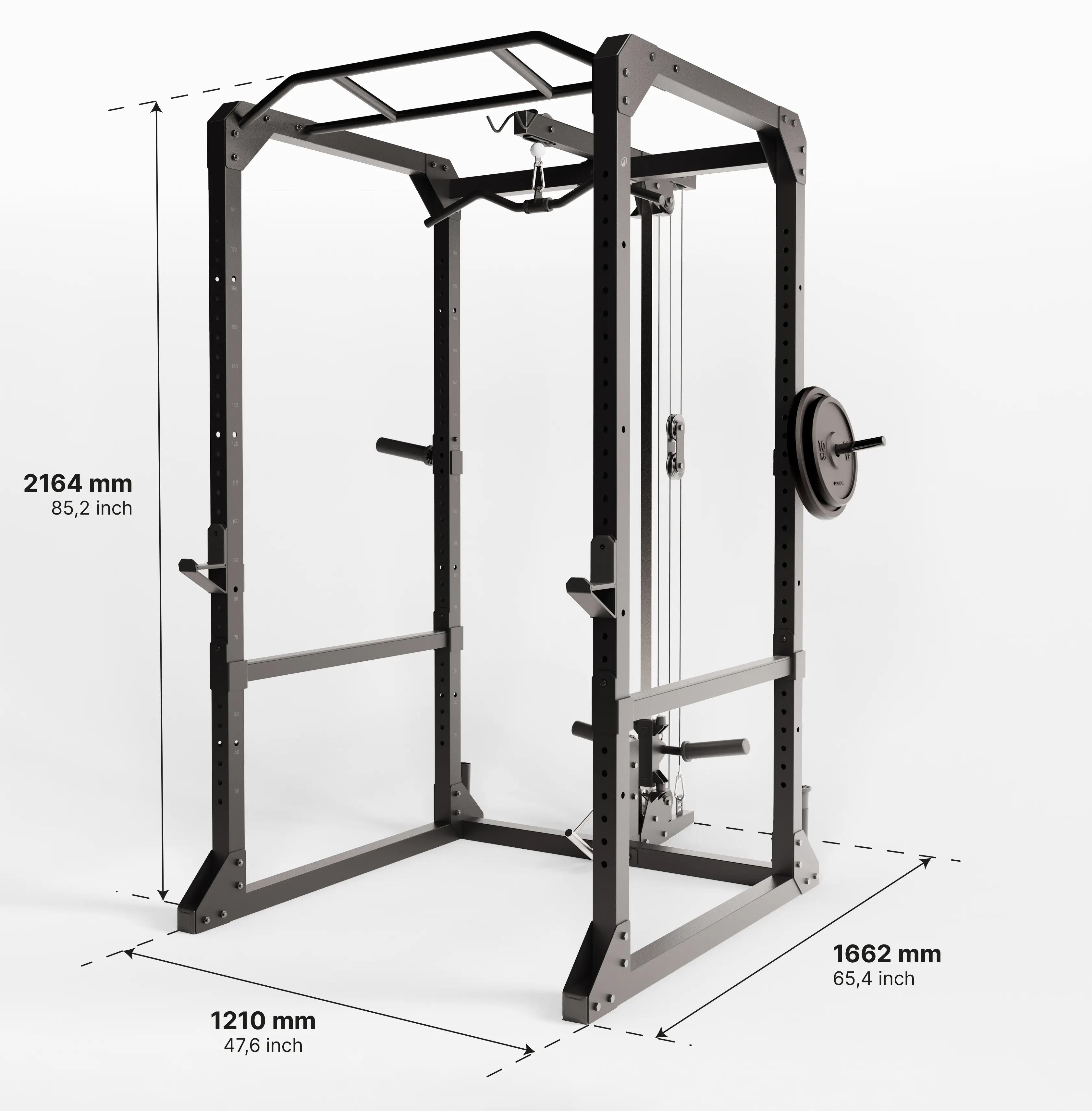 Trainhard Power Rack - Stazione Multifunzione Per Squat E Panca - Gabbia Hantler Con Portata 400kg